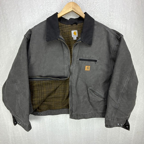 Carhartt Detroit Jacket Blanket Lined Mens 4XL J97 GVL Gravel Gray NWT NOS